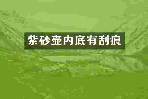 紫砂壶内底有刮痕