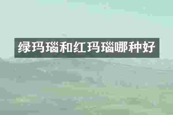 绿玛瑙和红玛瑙哪种好