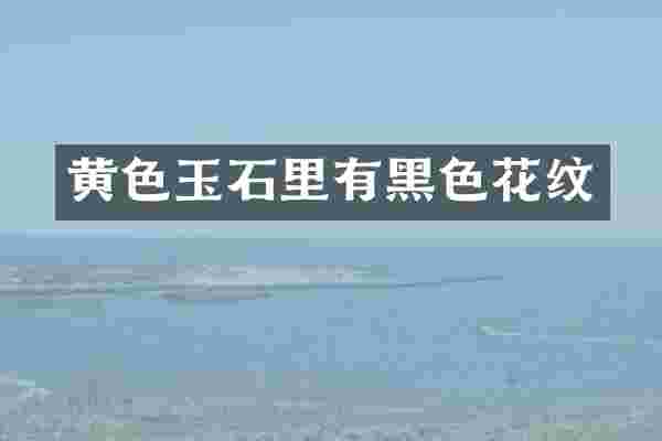 黄色玉石里有黑色花纹