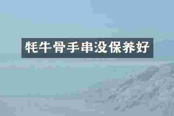 牦牛骨手串没保养好