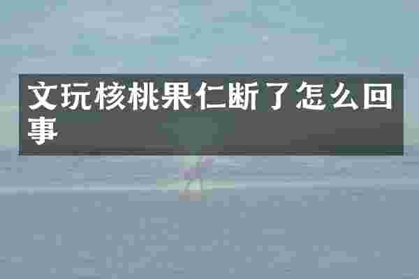 文玩核桃果仁断了怎么回事