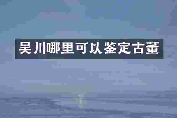 吴川哪里可以鉴定古董