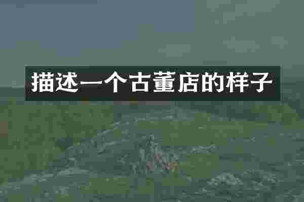描述一个古董店的样子