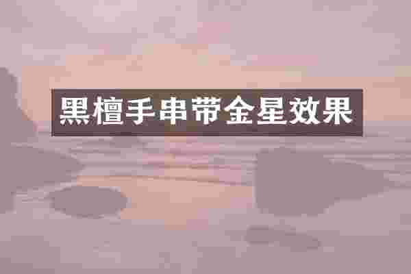 黑檀手串带金星效果