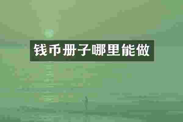 钱币册子哪里能做