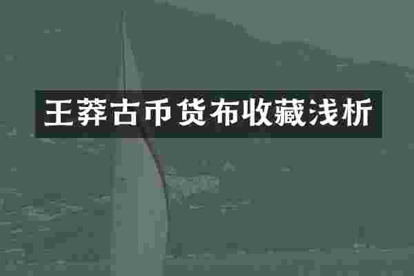 王莽古币货布收藏浅析