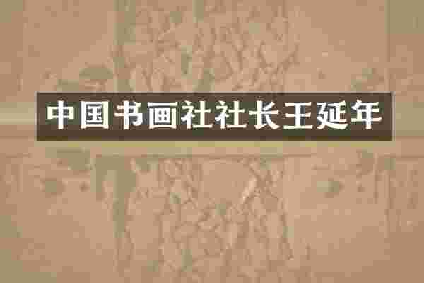 中国书画社社长王延年