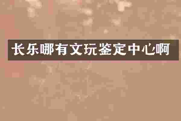 长乐哪有文玩鉴定中心啊