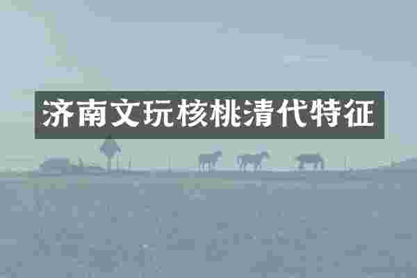 济南文玩核桃清代特征