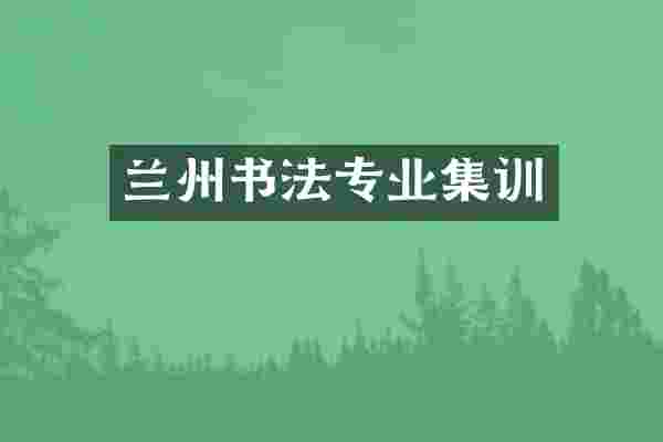 兰州书法专业集训