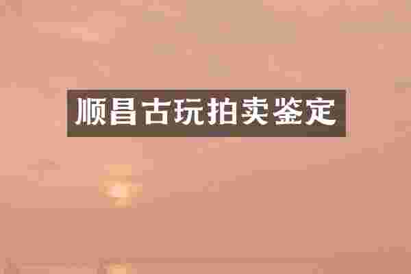 顺昌古玩拍卖鉴定
