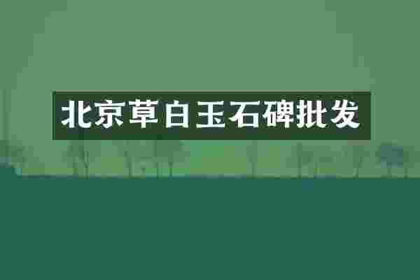 北京草白玉石碑批发