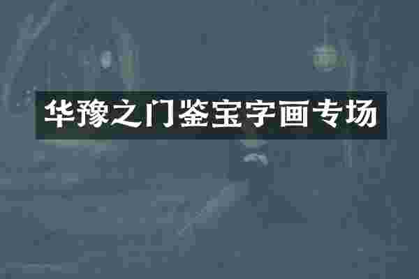 华豫之门鉴宝字画专场