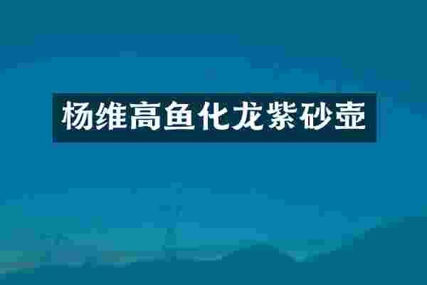 杨维高鱼化龙紫砂壶