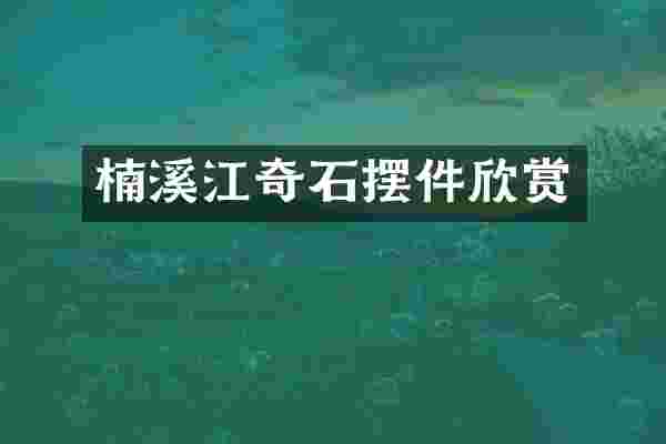 楠溪江奇石摆件欣赏