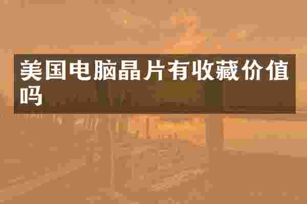美国电脑晶片有收藏价值吗