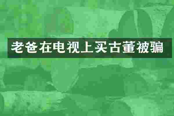 老爸在电视上买古董被骗