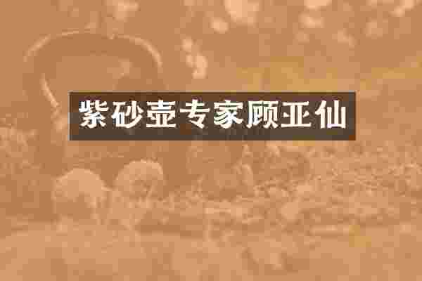 紫砂壶专家顾亚仙