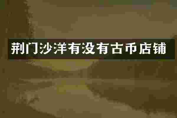 荆门沙洋有没有古币店铺