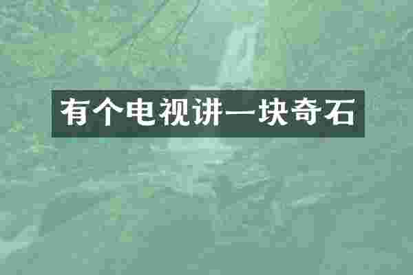 有个电视讲一块奇石