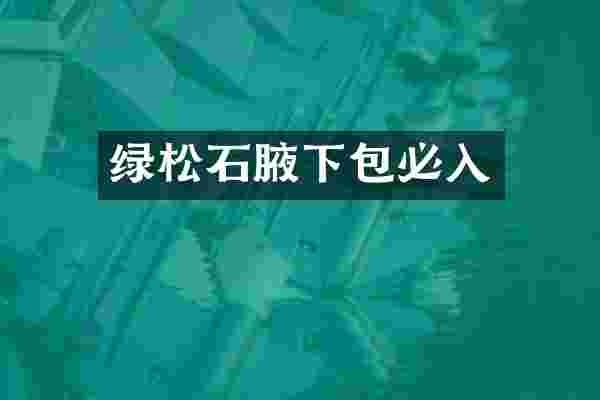 绿松石腋下包必入