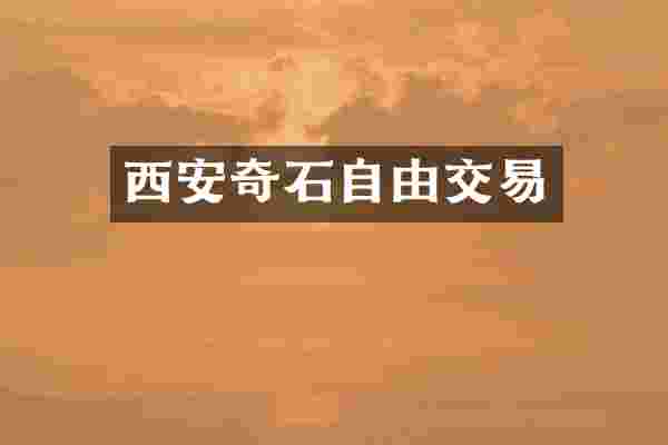 西安奇石自由交易