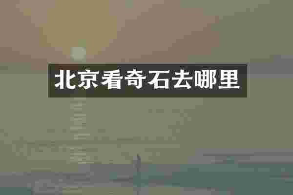 北京看奇石去哪里