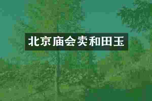 北京庙会卖和田玉