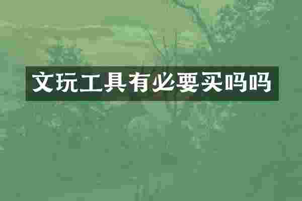 文玩工具有必要买吗吗