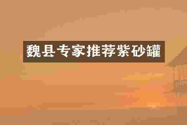 魏县专家推荐紫砂罐