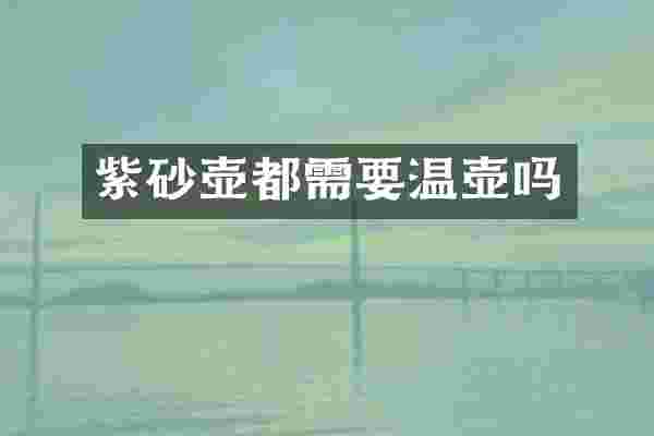 紫砂壶都需要温壶吗