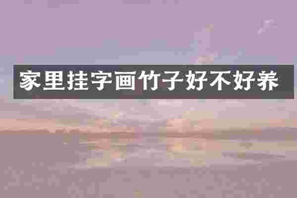 家里挂字画竹子好不好养