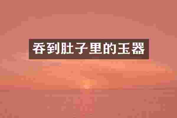 吞到肚子里的玉器
