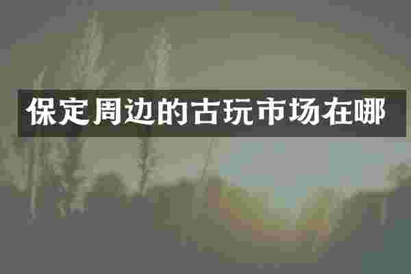 保定周边的古玩市场在哪