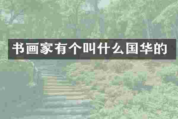 书画家有个叫什么国华的