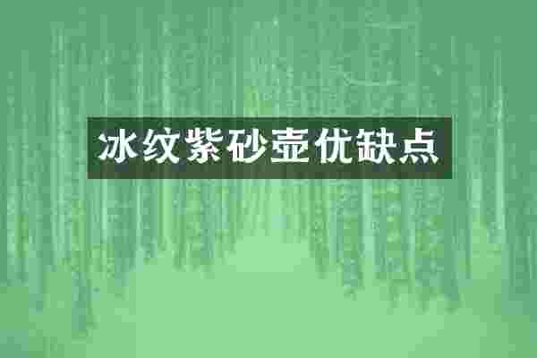 冰纹紫砂壶优缺点