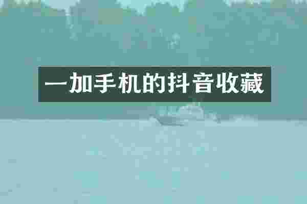 一加手机的抖音收藏