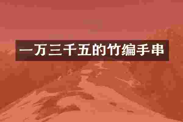一万三千五的竹编手串