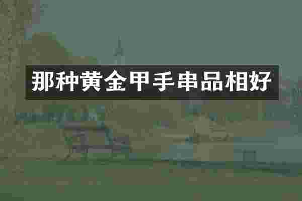 那种黄金甲手串品相好