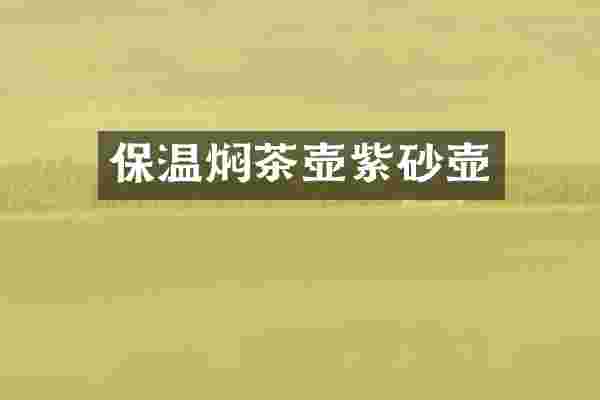 保温焖茶壶紫砂壶