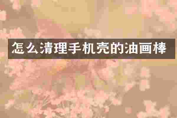 怎么清理手机壳的油画棒