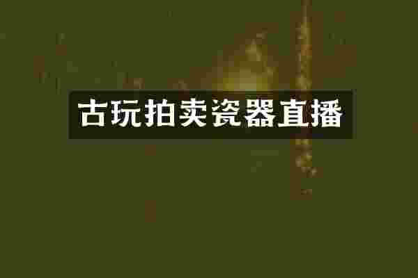 古玩拍卖瓷器直播