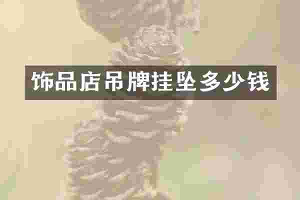 饰品店吊牌挂坠多少钱
