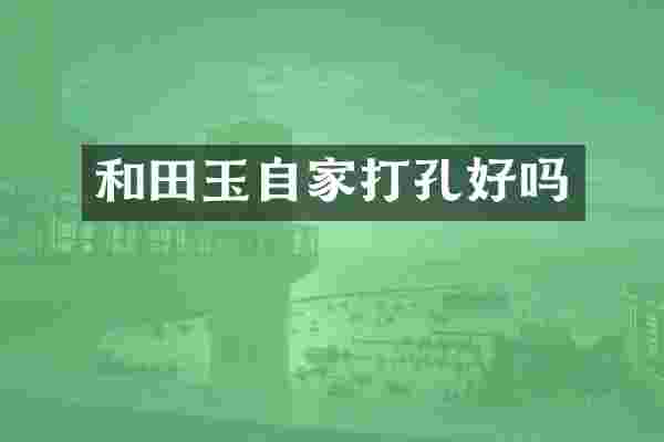 和田玉自家打孔好吗