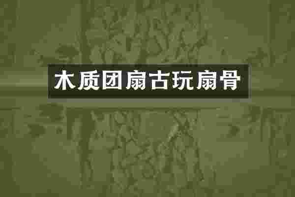 木质团扇古玩扇骨