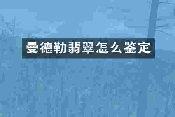 曼德勒翡翠怎么鉴定