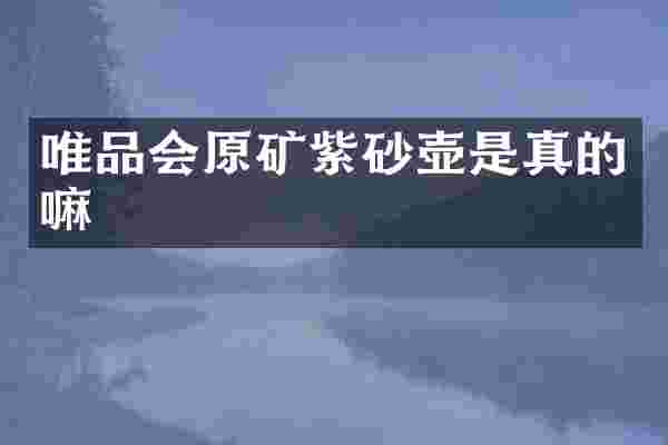 唯品会原矿紫砂壶是真的嘛
