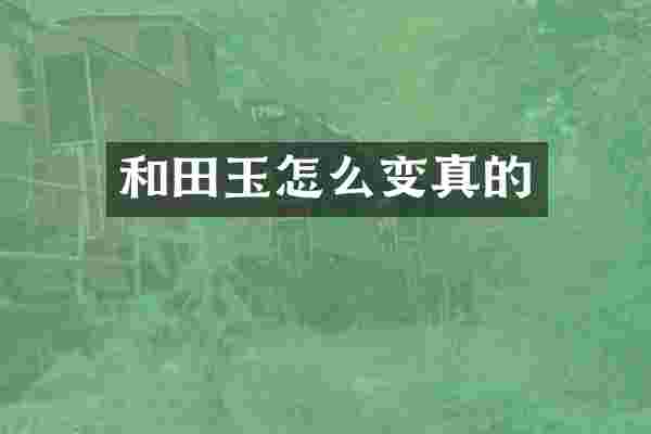 和田玉怎么变真的