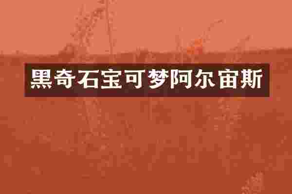 黑奇石宝可梦阿尔宙斯