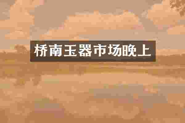 桥南玉器市场晚上